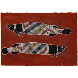 Baypinga (Saratoga) - Painting On Paper - Helen Wunungmurra