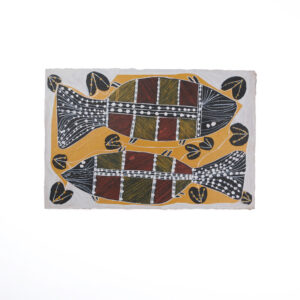 Ŋarirri' (Fish) - Painting On Paper - Curtis Gurruwiwi